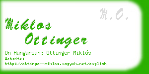 miklos ottinger business card